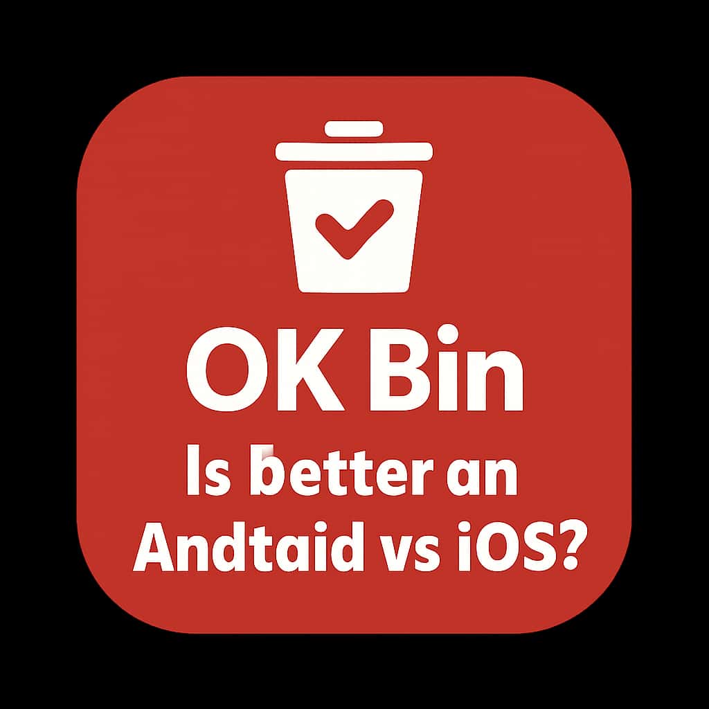 Badge representing the comparison of Ok Bin on Android vs iOS