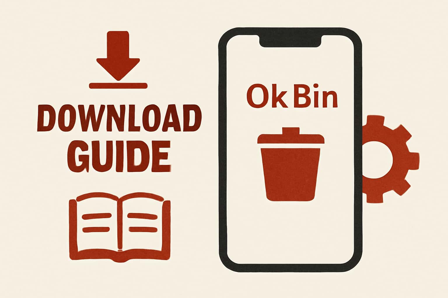Guidance on downloading the Ok Bin app.