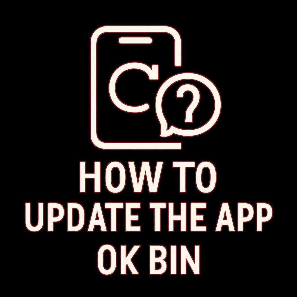 Icon representing Ok Bin App update process.