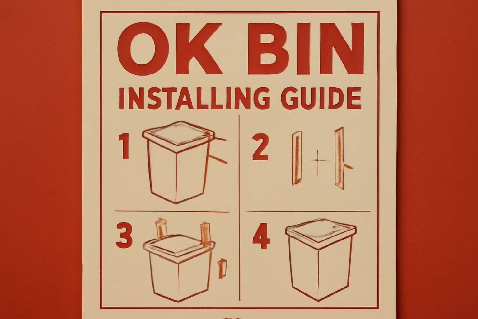 An informative scene depicting the installation process for the Ok Bin application.