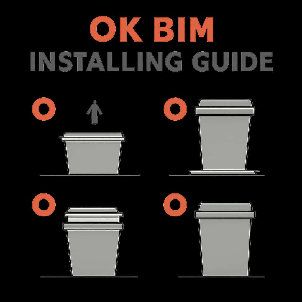 An educational diagram illustrating steps to install Ok Bin.