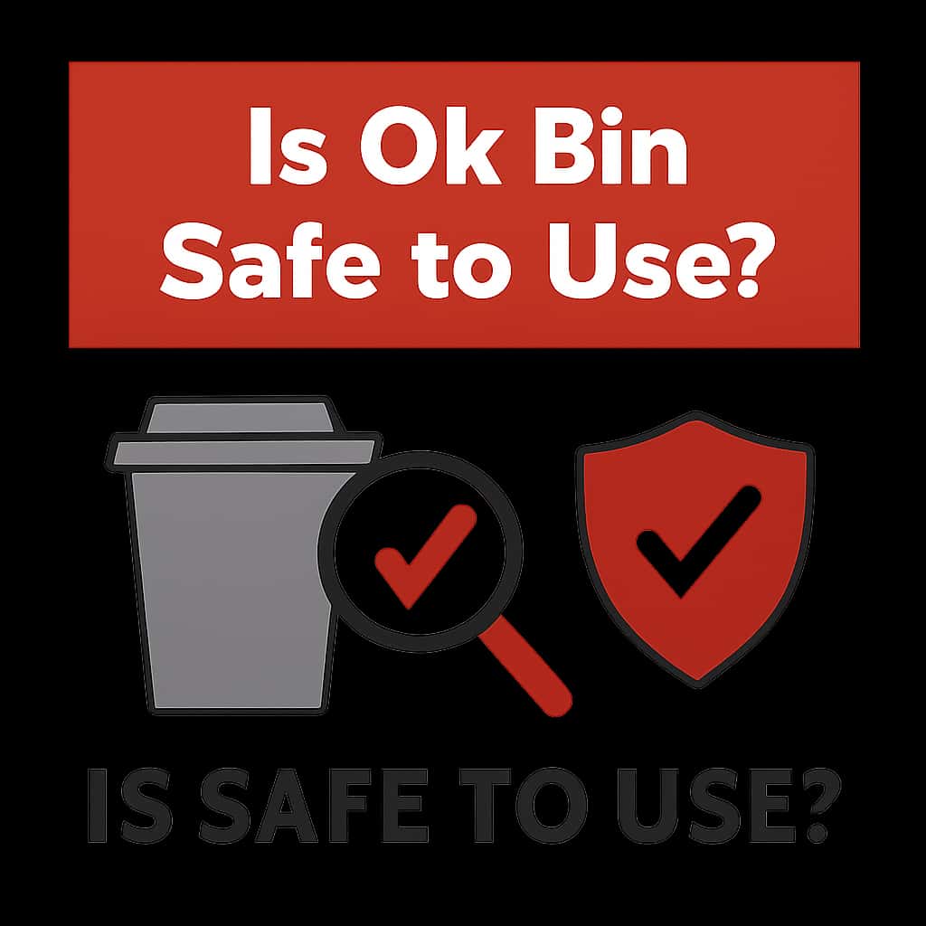 An educational illustration on Ok Bin safety.