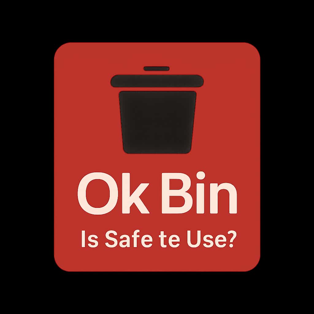A badge representing Ok Bin safety information.