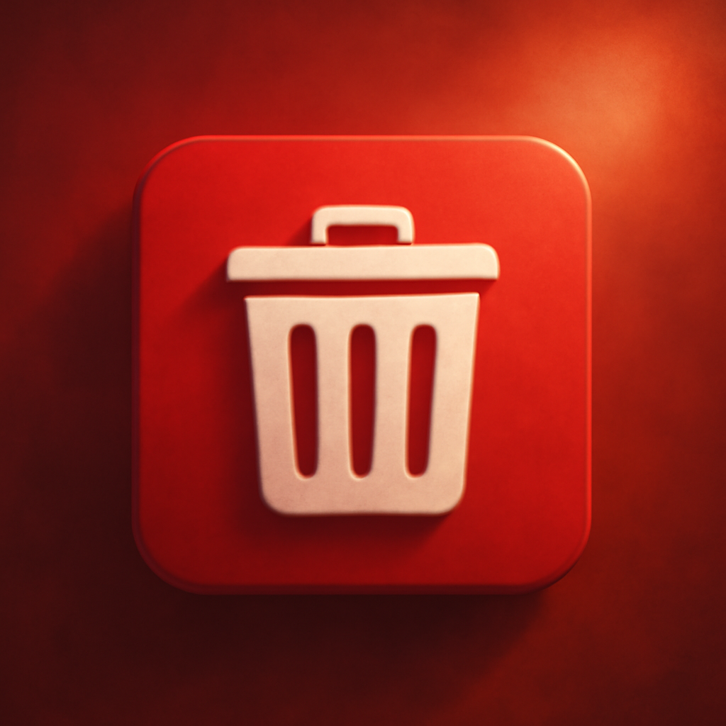 A badge illustrating the features of the Ok Bin app.