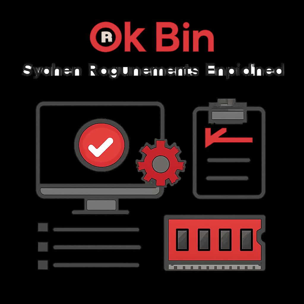 Diagram illustrating Ok Bin System Requirements.