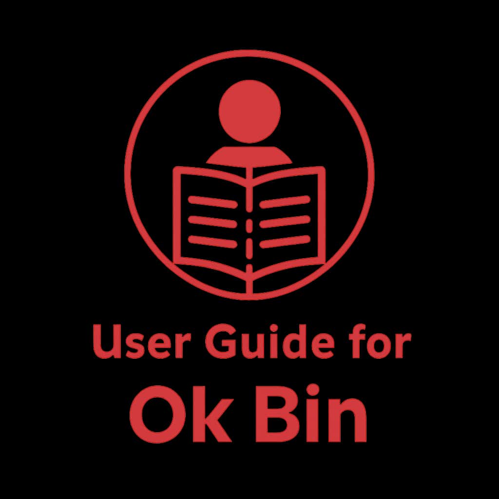 Icon representing the User Guide for Ok Bin.