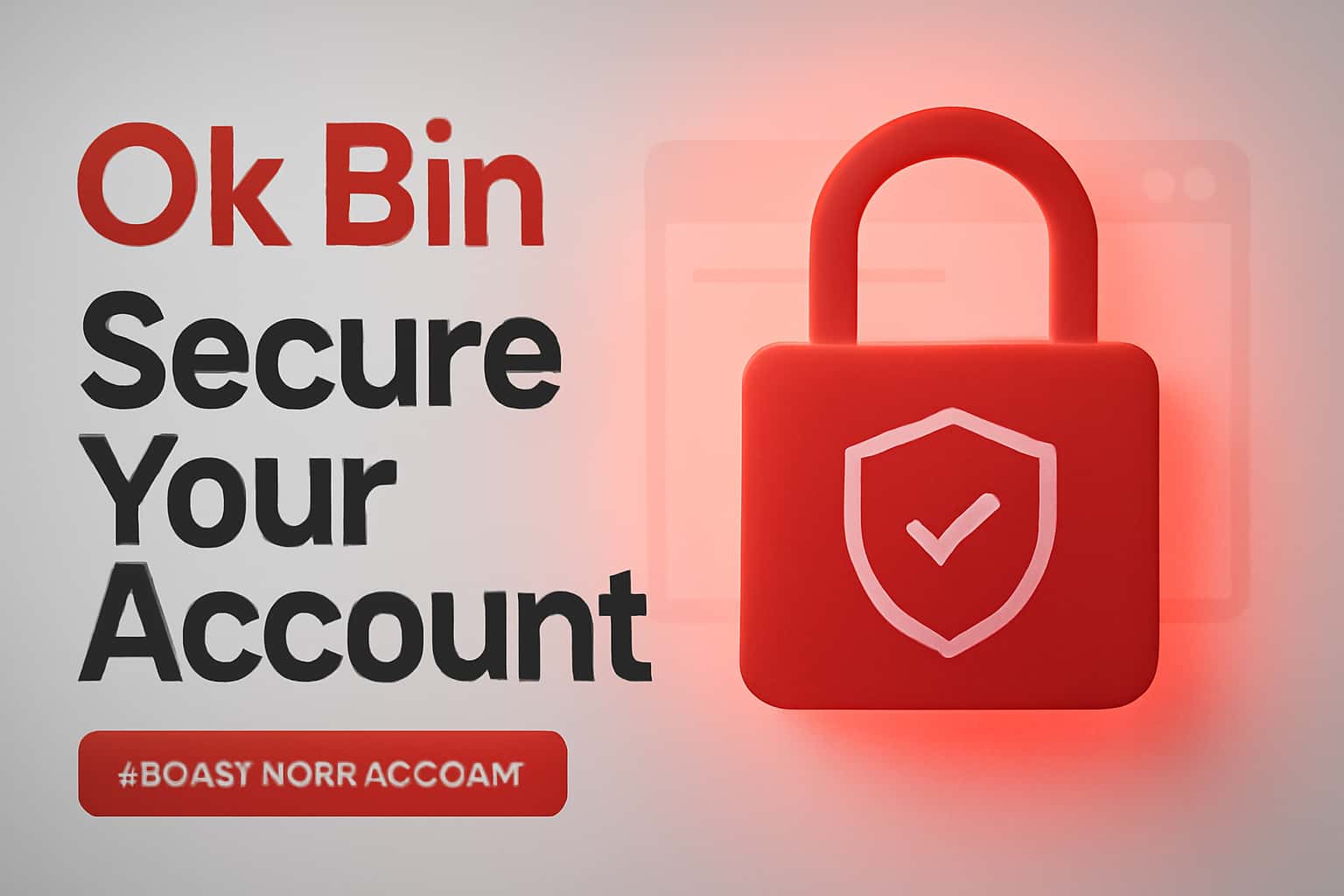 Informational graphic illustrating secure management of Ok Bin account.
