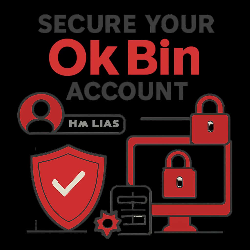 Illustration explaining the guidelines for securing Ok Bin account.