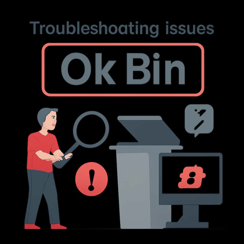 Illustration about resolving issues with Ok Bin.