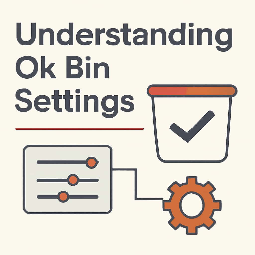 An educational diagram visualizing Ok Bin settings.
