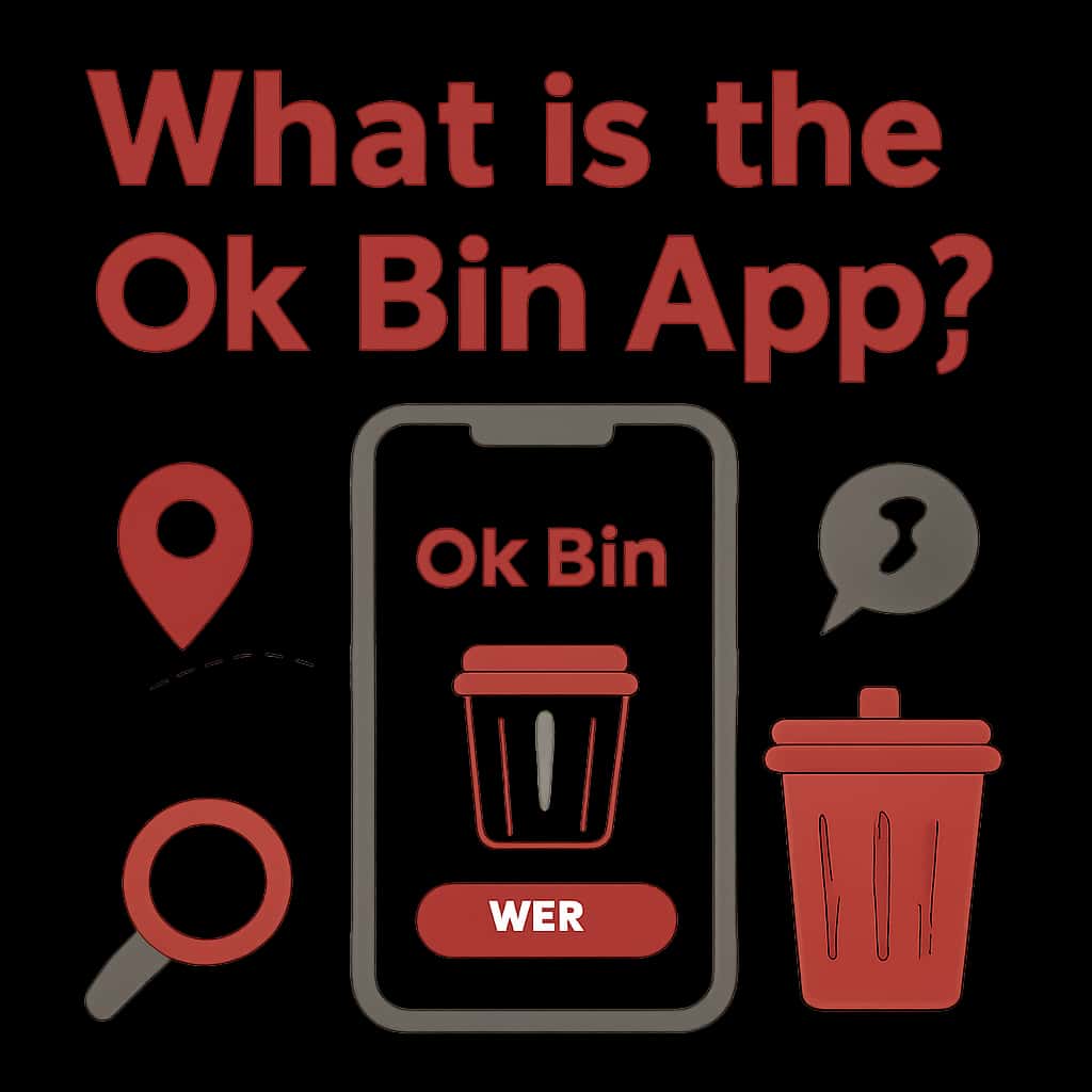 Diagram illustrating features of the Ok Bin App.